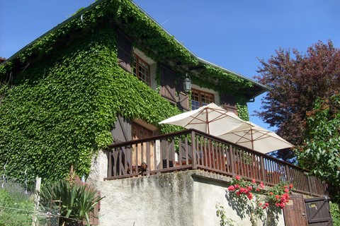 Vue de la terrasse, depuis le pré des ânes